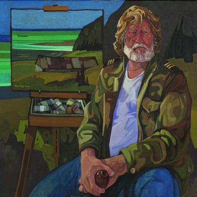 ®PaulTexLecor-Autoportrait, 1986, acrylique sur toile, 24 x 30 pouces, 60,96 x 76,2 cm.Photo_. Karl Boulanger