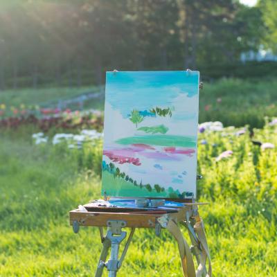 Peinture au jardin