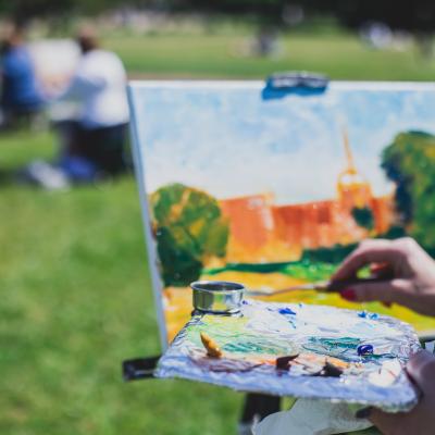 Peinture au jardin