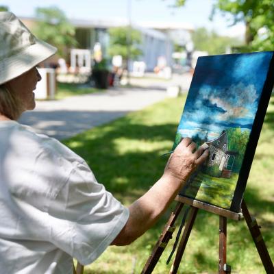 Peinture au jardin