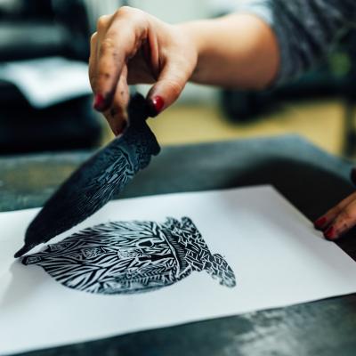 Linogravure en folie!